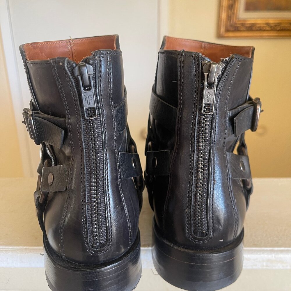 Frye All Leather Zip-up Dress Boots Size 9.5, Like New - Picture 4 of 6